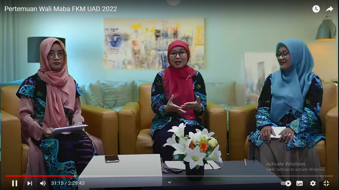 Pertemuan Wali Mahasiswa Baru FKM UAD Tahun Ajaran 2022-2023