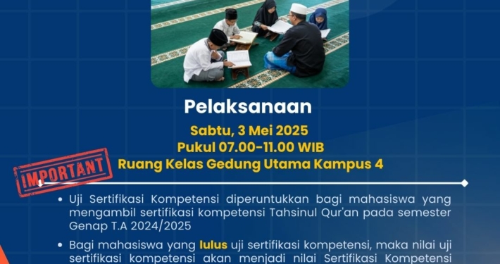 Uji Kompetensi Tahsin Kelas Setelah UTS genap 2024-2025