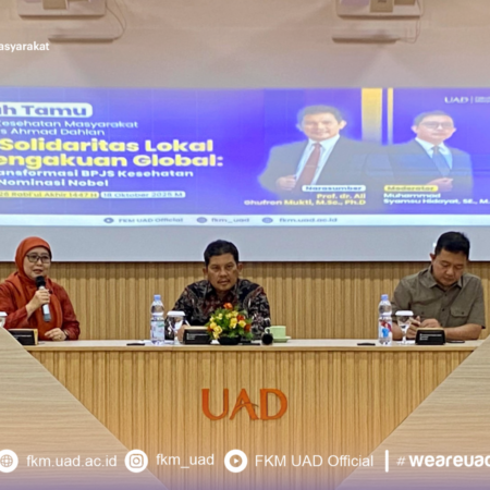 Kuliah Tamu FKM UAD Bahas Solidaritas Sosial BPJS Kesehatan Menuju Pengakuan Global