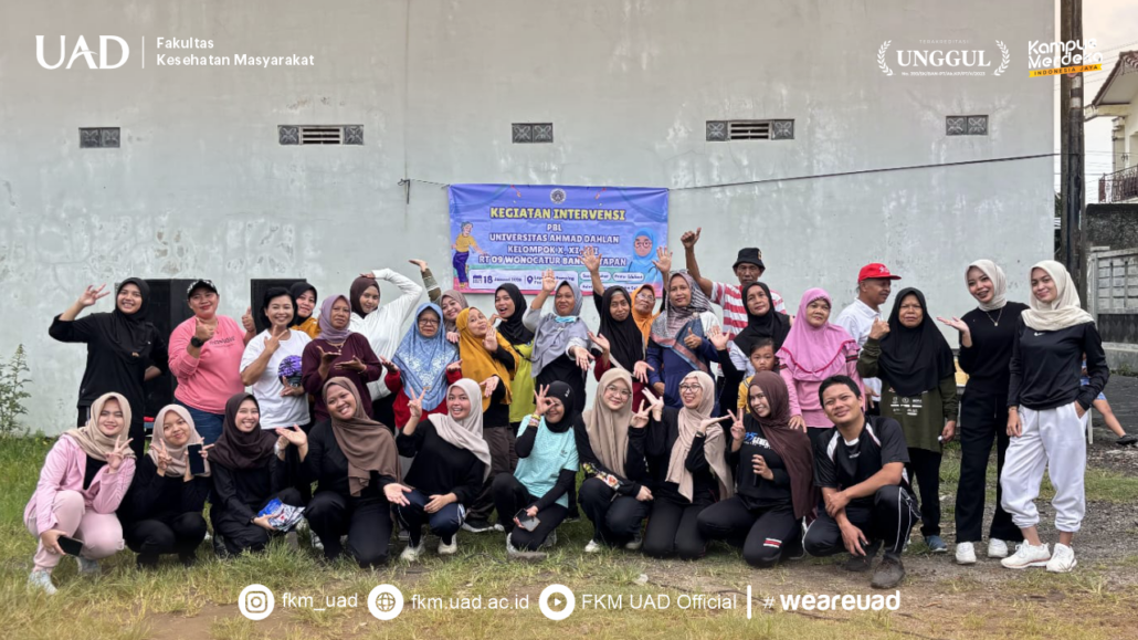 MAHASISWA PBL FKM UAD GELAR PROGRAM GERMAS CERIA di RT 09 WONOCATUR