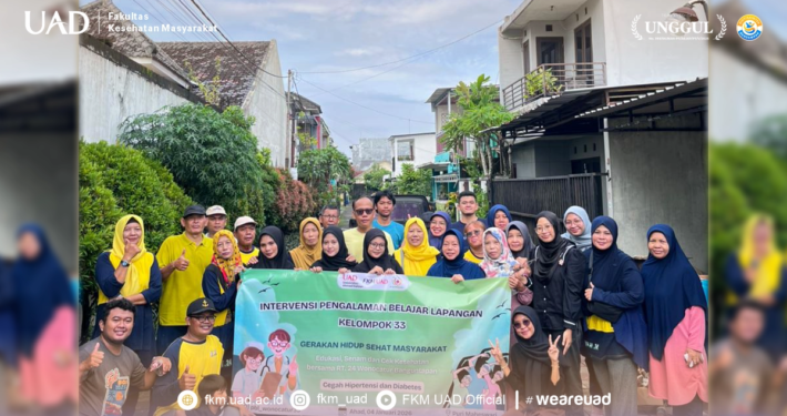 INTERVENSI KESEHATAN MELALUI GERAKAN HIDUP SEHAT DI RT 24 WONOCATUR BERSAMA KELOMPOK 33 PBL UAD