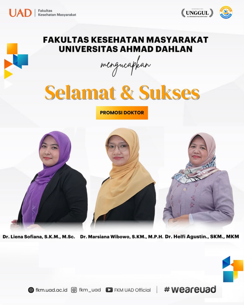 FKM UAD Kukuhkan Tiga Dosen Baru Bergelar Doktor