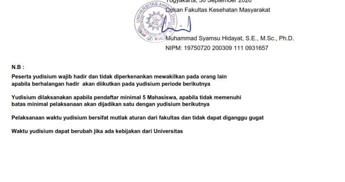 JADWAL YUDISIUM PERIODE OKTOBER 2026 - MARET 2027