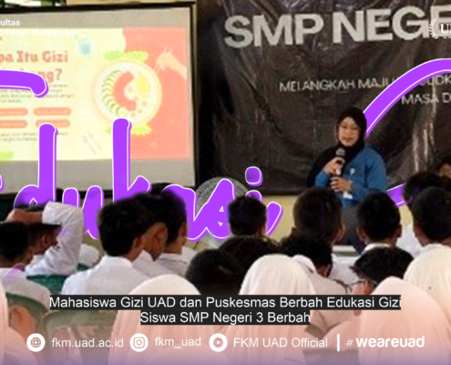 Mahasiswa Gizi UAD Edukasi Gizi Siswa SMP Negeri 3 Berbah