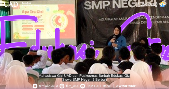 Mahasiswa Gizi UAD Edukasi Gizi Siswa SMP Negeri 3 Berbah